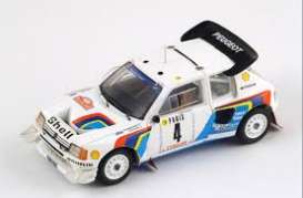 Peugeot  - 205 1986 white/blue/red - 1:43 - Magazine Models - RA205-1986 - magRA205-1986 | Toms Modelautos