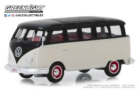 Volkswagen  - Type 2 1965 white/black - 1:64 - GreenLight - 37180B - gl37180B | Toms Modelautos