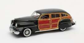 Chrysler  - Town & Country Wagon 1949 black - 1:43 - Matrix - 20303-072 - MX20303-072 | Toms Modelautos