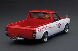 Nissan  - Sunny Truck Long white/red - 1:18 - Ignition - IG1435 - IG1435 | Toms Modelautos