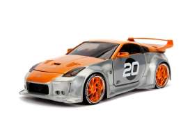 Nissan - 350Z 2003 chrome/yellow - 1:24 - Jada Toys - 45001 - jada45001 | Tom's Modelauto's Nissan - 350Z 2003 chrome/yellow - 1:24 - Jada Toys - 45001 - jada45001 | Tom's Modelauto's