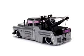 Chevrolet  - Stepside Tow Truck 1955 chrome/black - 1:24 - Jada Toys - 45002 - jada45002 | Toms Modelautos