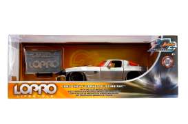 Chevrolet  - Corvette Split Window 1963 chrome/black/orange - 1:24 - Jada Toys - 45006 - jada45006 | Toms Modelautos