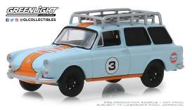 Volkswagen  - Type 3  1965 blue/orange - 1:64 - GreenLight - 29960C - gl29960C | Toms Modelautos