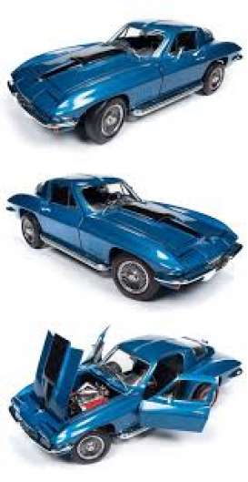 Chevrolet  - Corvette Coupé 1969 blue - 1:18 - Auto World - AMM1176 - AMM1176 | Toms Modelautos