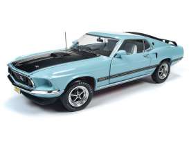 Ford  - Mustang Mach 1 1969 violet - 1:18 - Auto World - AMM1181 - AMM1181 | Toms Modelautos