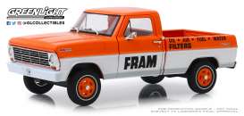 Ford  - F-100 1967 orange/white - 1:24 - GreenLight - 85042 - gl85042 | Toms Modelautos