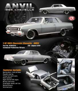 Chevrolet  - Chevelle *ANVIL* 1970 grey - 1:18 - Acme Diecast - 1805514 - acme1805514 | Toms Modelautos