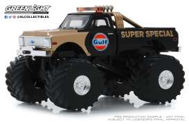 Chevrolet  - K-10 Monster Truck 1971 black/gold - 1:43 - GreenLight - 88013 - gl88013 | Toms Modelautos