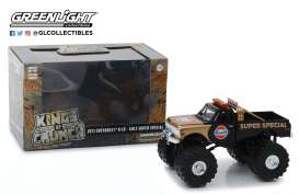 Chevrolet  - K-10 Monster Truck 1971 black/gold - 1:43 - GreenLight - 88013 - gl88013 | Toms Modelautos