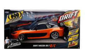 Mazda  - Rx-7 F&F *Radio Control* 1993 orange/black - 1:10 - Jada Toys - 99700 - jada253209001 | Toms Modelautos