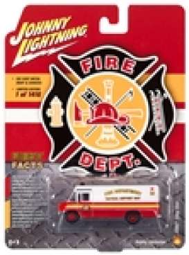 GMC  - Step Van white/red - 1:64 - Johnny Lightning - SP064 - JLSP064 | Toms Modelautos