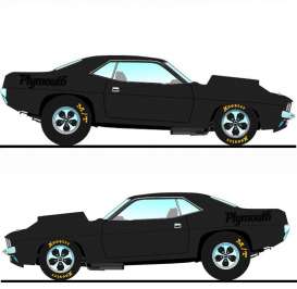 Plymouth  - Hemi Cuda pro stock dragcar 1971 gloss black - 1:18 - Acme Diecast - 1806110 - acme1806110 | Toms Modelautos