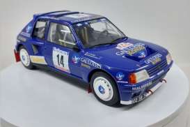 Peugeot  - 205 T16 #14 1985 blue/white - 1:18 - Triple9 Collection - 1800205 - T9-1800205 | Toms Modelautos