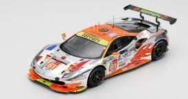 Ferrari  - 488 GTE 2018 orange/white - 1:18 - Look Smart - 18LM016 - LS18LM016 | Toms Modelautos