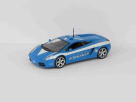 Lamborghini  - Gallardo white/blue - 1:43 - Magazine Models - Pow027 - MagPow027 | Toms Modelautos