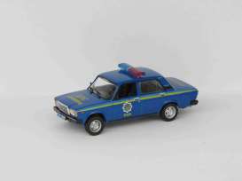 Vaz  - 2107 blue/yellow - 1:43 - Magazine Models - Pow039 - MagPow039 | Toms Modelautos