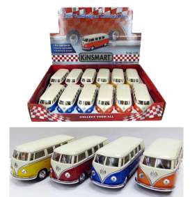 Volkswagen  - T1 Classic Bus 1962 various - 1:32 - Kinsmart - 5377D - KT5377D | Toms Modelautos