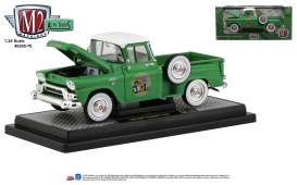 GMC  - Stepside 1958 green - 1:24 - M2 Machines - 40300-70B - M2-40300-70B | Toms Modelautos