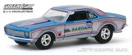 Chevrolet  - Camaro  1968 blue/silver/pink - 1:64 - GreenLight - 30095 - gl30095 | Toms Modelautos