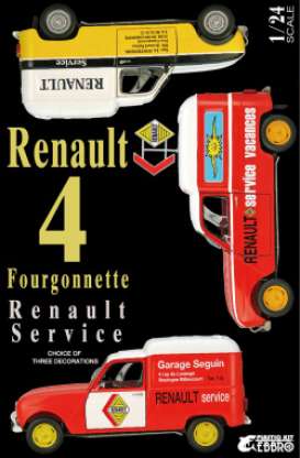 Renault  - 4 Fourgonnette  - 1:24 - Ebbro Hobby - 25012 - ebb25012 | Toms Modelautos