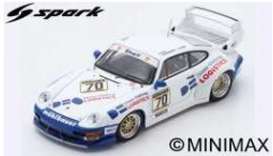 Porsche  - 911 GT2 1995 white/blue - 1:43 - Spark - SF130 - spaSF130 | Toms Modelautos