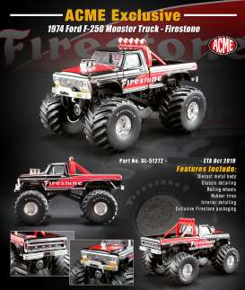 Ford  - F-250 1974 black/red - 1:64 - Acme Diecast - 51272 - acme51272 | Toms Modelautos