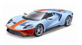 Ford  - GT 2019 gulf blue/ orange - 1:18 - Maisto - 31384L - mai31384L | Toms Modelautos