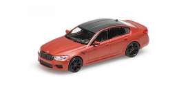 BMW  - M5 2018 matt red - 1:87 - Minichamps - 870028004 - mc870028004 | Toms Modelautos