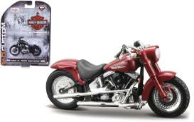 Harley Davidson  - 2000 red - 1:24 - Maisto - 06125 - mai06125 | Toms Modelautos