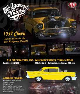 Chevrolet - 210 Hollywood Knights yellow - 1:18 - Acme Diecast - 1807006 - acme1807006 | Toms Modelautos Chevrolet - 210 Hollywood Knights yellow - 1:18 - Acme Diecast - 1807006 - acme1807006 | Toms Modelautos