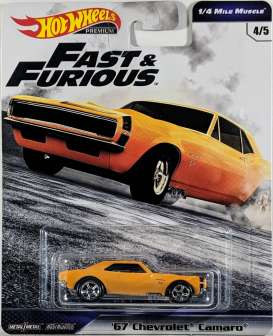 Chevrolet  - Camaro F&F 1967 orange/black - 1:64 - Hotwheels - GBW87 - hwmvGBW87 | Toms Modelautos