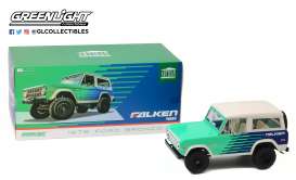 Ford  - Bronco 1976 blue/green/white - 1:18 - GreenLight - 19070 - gl19070 | Toms Modelautos