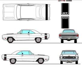Dodge - Dart GTS 440 1969 white - 1:18 - Acme Diecast - 1806402NC - acme1806402NC | Tom's Modelauto's Dodge - Dart GTS 440 1969 white - 1:18 - Acme Diecast - 1806402NC - acme1806402NC | Tom's Modelauto's