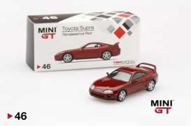 Toyota  - Supra red - 1:64 - Mini GT - mgt00046L - MGT00046lhd | Toms Modelautos