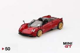 Pagani  - Huayra red - 1:64 - Mini GT - mgt00050R - MGT00050rhd | Toms Modelautos