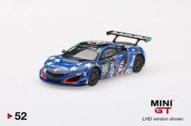 Acura  - NSX GT3 blue/white - 1:64 - Mini GT - mgt00052L - MGT00052lhd | Toms Modelautos