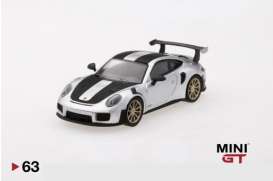 Porsche  - 991 Turbo silver - 1:64 - Mini GT - mgt00063R - MGT00063rhd | Toms Modelautos