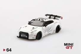 LB Works Nissan - GT-R R35 white - 1:64 - Mini GT - mgt00064R - MGT00064rhd | Toms Modelautos