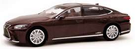 Lexus  - LS500h red/brown - 1:43 - Kyosho - 03686sa - kyo3686sa | Toms Modelautos