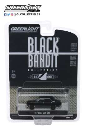 Datsun  - 510 1970 black - 1:64 - GreenLight - 28010A - gl28010A | Toms Modelautos