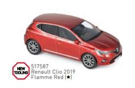 Renault  - Clio 2019 red - 1:43 - Norev - 517587 - nor517587 | Toms Modelautos