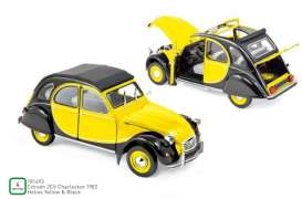 Citroen  - 2CV 1957 yellow/black - 1:18 - Norev - 181493 - nor181493 | Toms Modelautos