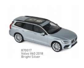 Volvo  - V60 2018 silver - 1:43 - Norev - 870017 - nor870017 | Toms Modelautos