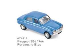 Peugeot  - 204 1966 blue - 1:87 - Norev - 472414 - nor472414 | Toms Modelautos