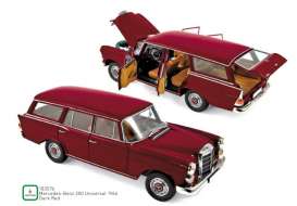 Mercedes Benz  - 200 Universal 1966 red - 1:18 - Norev - 183576 - nor183576 | Toms Modelautos