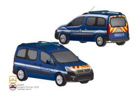 Peugeot  - Partner 2018 blue - 1:18 - Norev - 184890 - nor184890 | Toms Modelautos