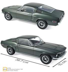 Ford - Mustang Fastback 1968 green metallic - 1:12 - Norev - 122702 - nor122702 | Toms Modelautos Ford - Mustang Fastback 1968 green metallic - 1:12 - Norev - 122702 - nor122702 | Toms Modelautos