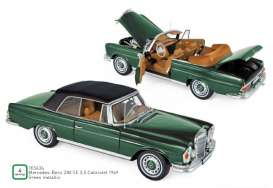 Mercedes Benz  - 230 SE 1969 green - 1:18 - Norev - 183434 - nor183434 | Toms Modelautos