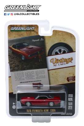 Plymouth  - Hemi Cuda 1970 red - 1:64 - GreenLight - 39020C - gl39020C | Toms Modelautos